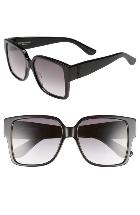 55mm square sunglasses ysl|Saint Laurent 55mm Square Sunglasses .